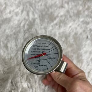 Acu-Rite Candy Meat Thermometer Stainless Steel, Food Grade, Glass Front, 5"